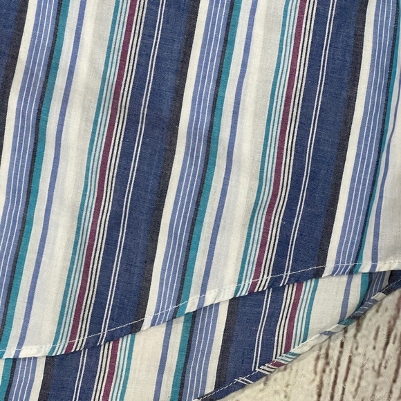 Vintage Ely Cattleman Striped Western Pearl Snap Button Down Mens Shirt - Picture 7 of 7